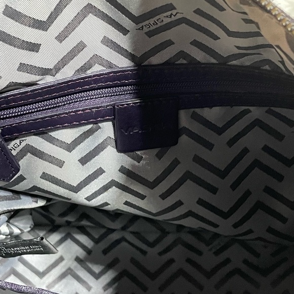 Via Spiga Purple Suede Leather Shoulder Bag #H-7 - Picture 9 of 12
